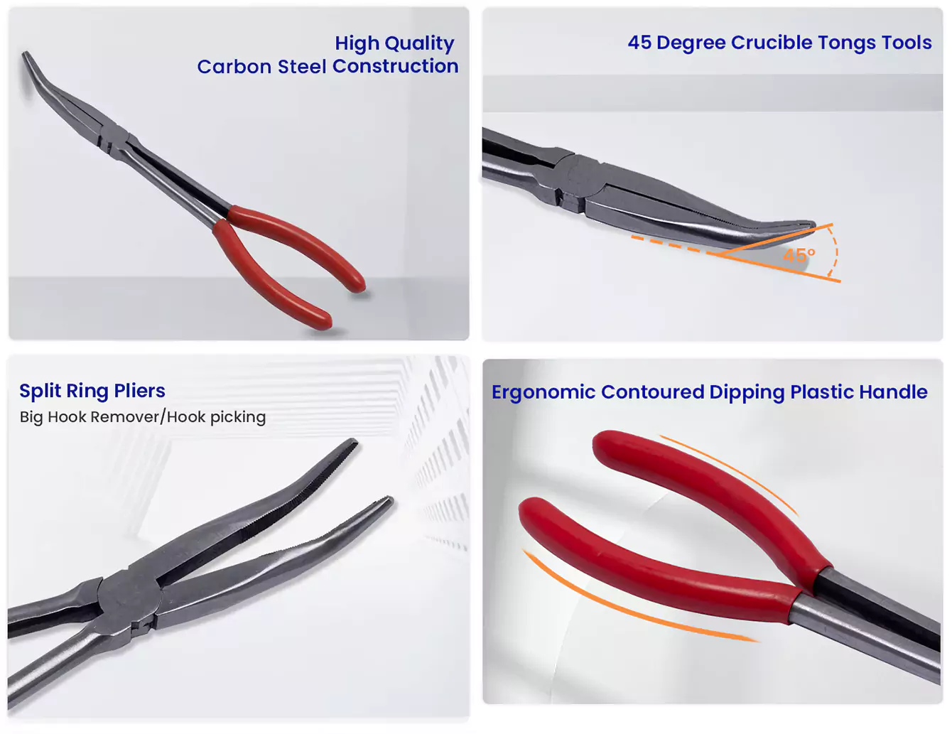 Advantages of 45-degree bent long nose pliers​