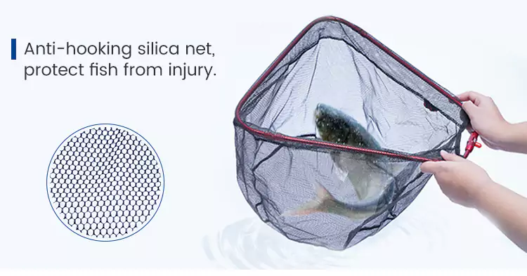 Anti-hooking Silica Net of Collapsible Landing Net