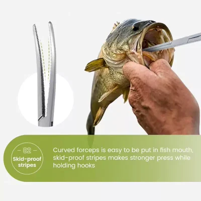 Curved Forceps of 8 inch Fly Fishing Forceps