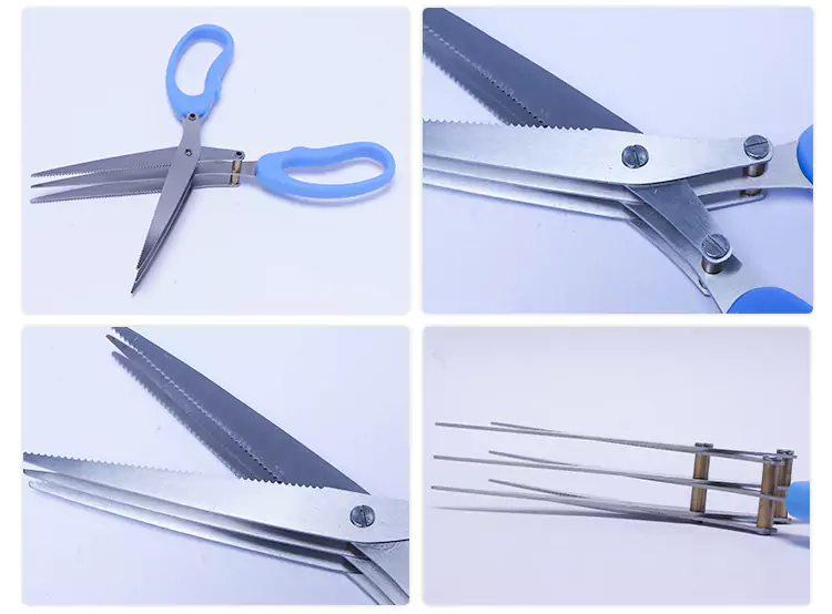Stainless Steel Triple Blade Scissors Product Display