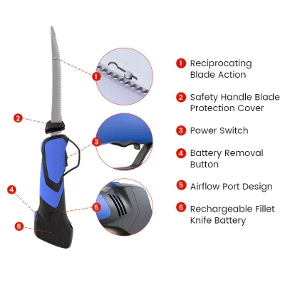 7.4V Lithium Ion Fillet Knife Product Details