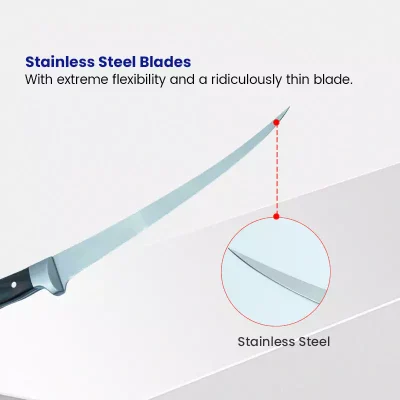 Stainless Steel Blades of 6 inch Flexible Fillet Knife