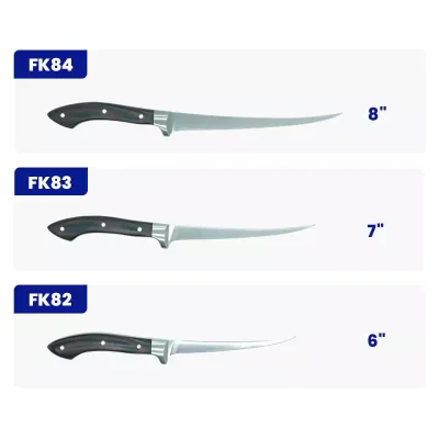 Three Sizes of the 6 inch Flexible Fillet Knife