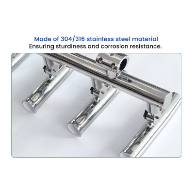 304 316 stainless steel material 5 Tube Fishing Rod Holder