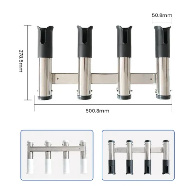4 Tubes Fishing Rod Holder Product Size and Color