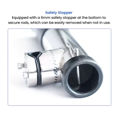 Safety Stopper of Adjustable Rod Holder